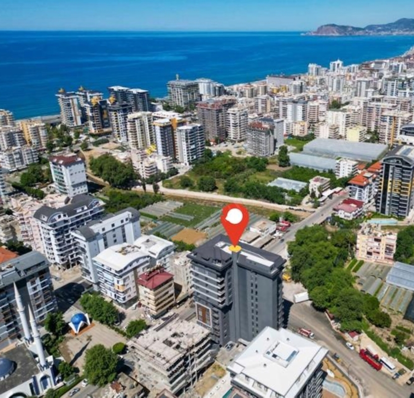 Luksus 1+1 Lejlighed med Bjergudsigt i Mahmutlar, Alanya