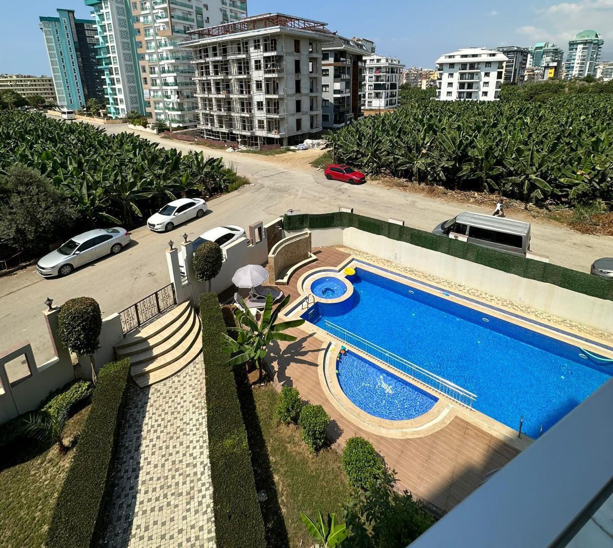 Luxuriöses 1+1 Apartment mit Bergblick, Alanya