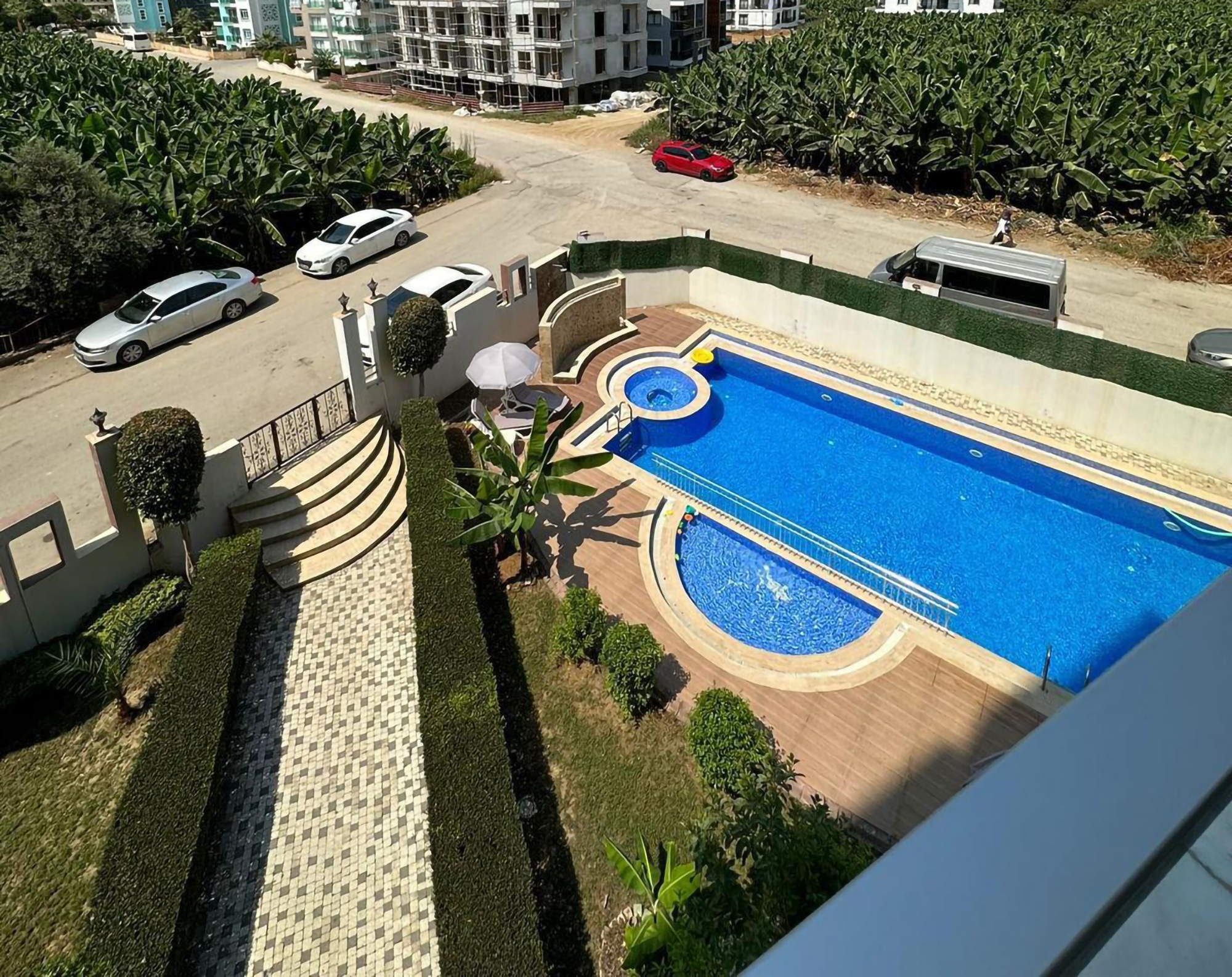 Luxuriöses 1+1 Apartment mit Bergblick, Alanya