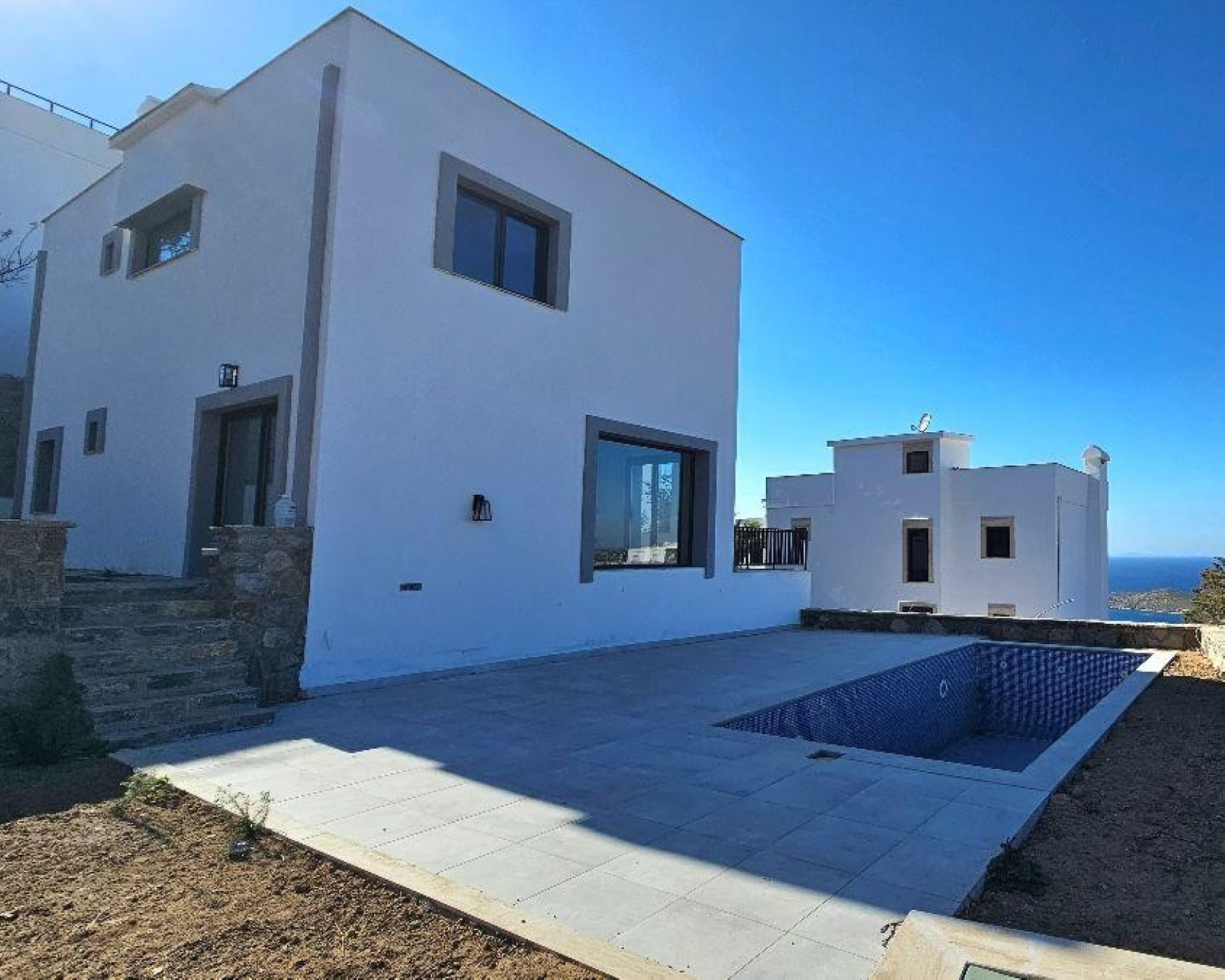 4+1 Villa with Stunning Sea and Mountain Views, Bodrum - Gumusluk