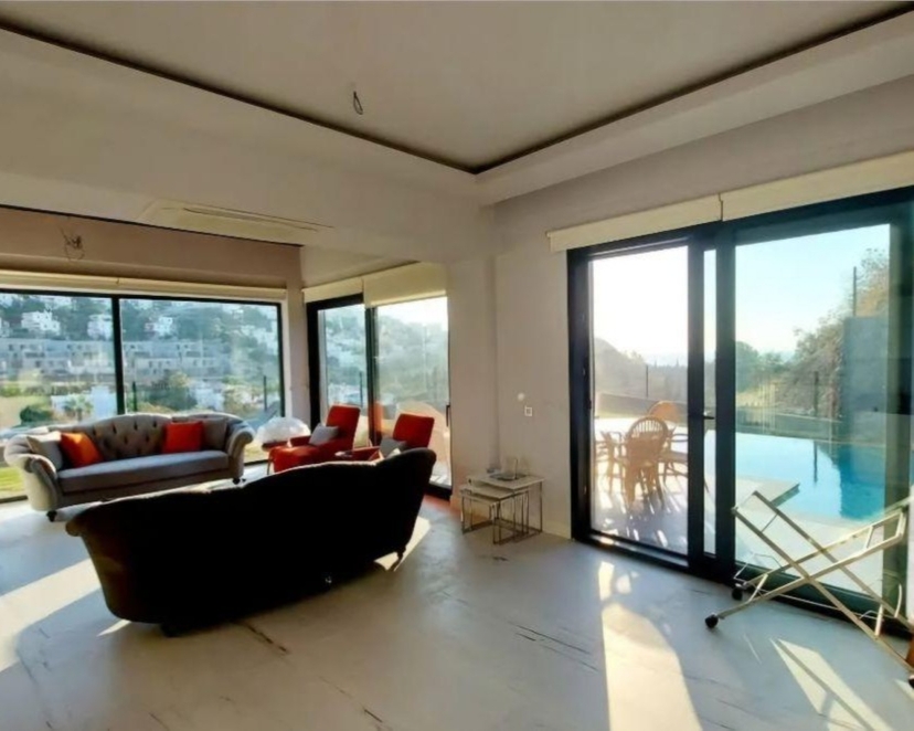 Luxury 3+1 Villa with Stunning Sea and Mountain Views, Gumusluk