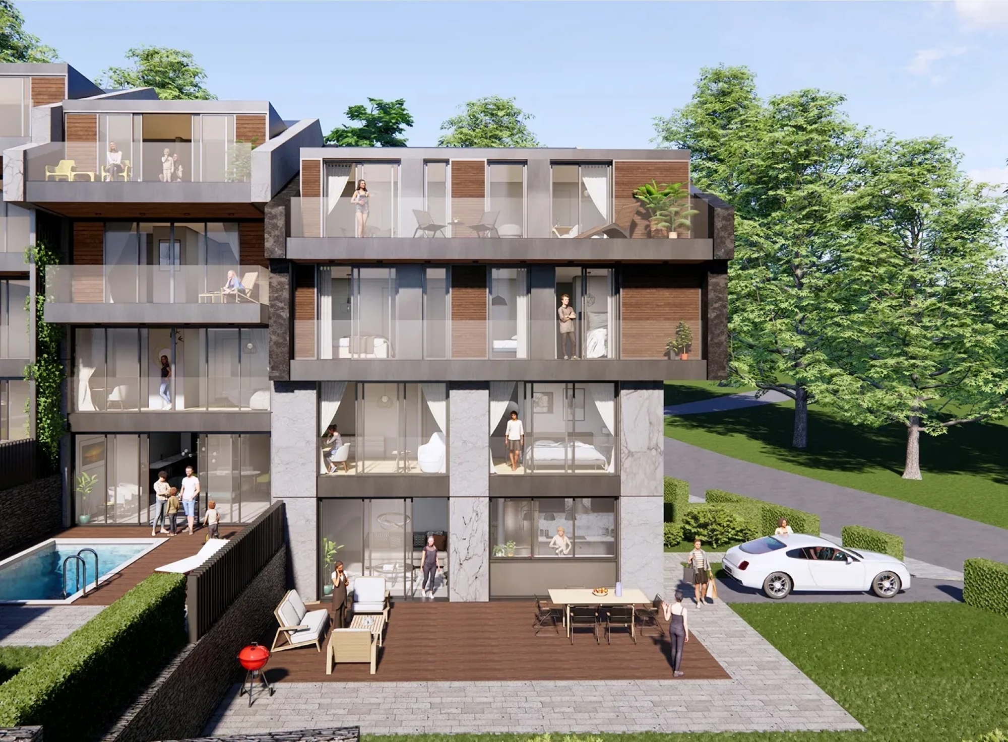 Luksus 5+1 Villa med BBQ og legeplads til børn i Sariyer, Istanbul