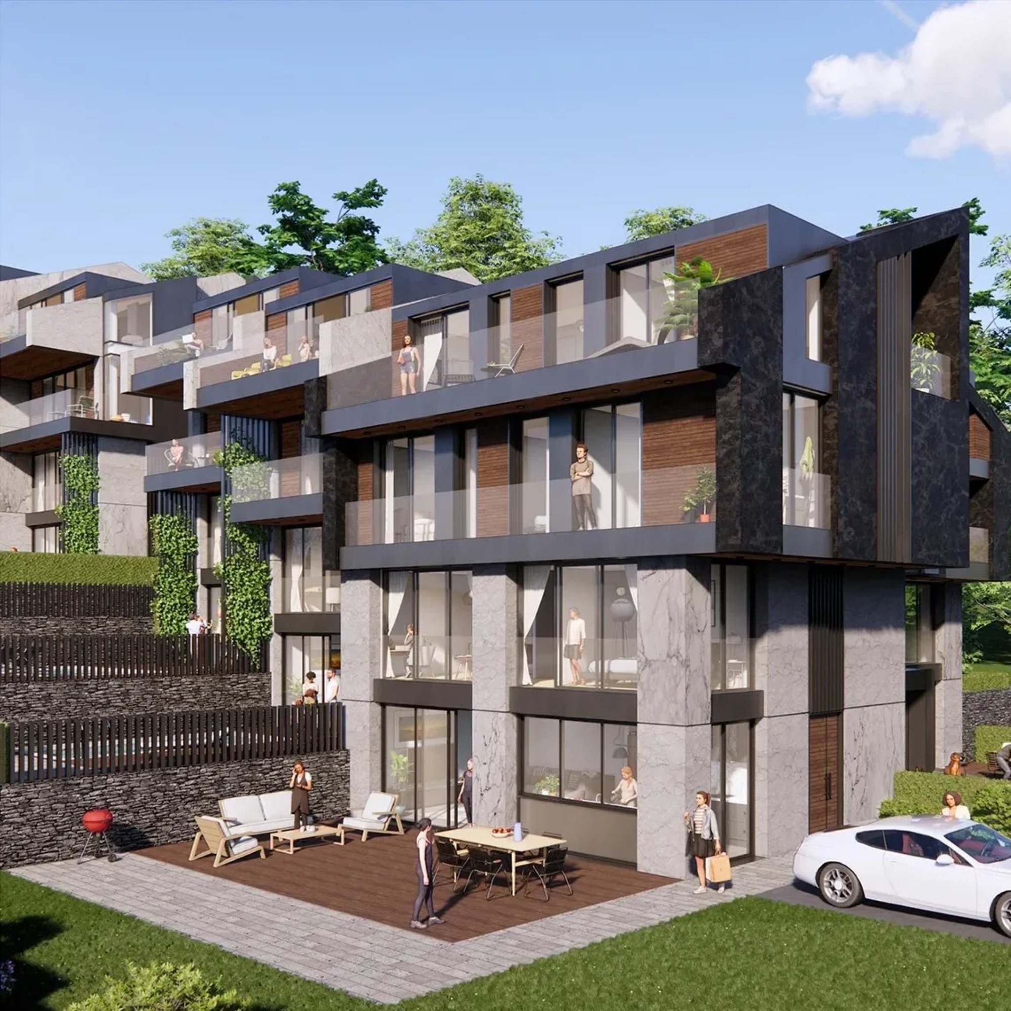 Luksus 5+1 Villa med BBQ og legeplads til børn i Sariyer, Istanbul