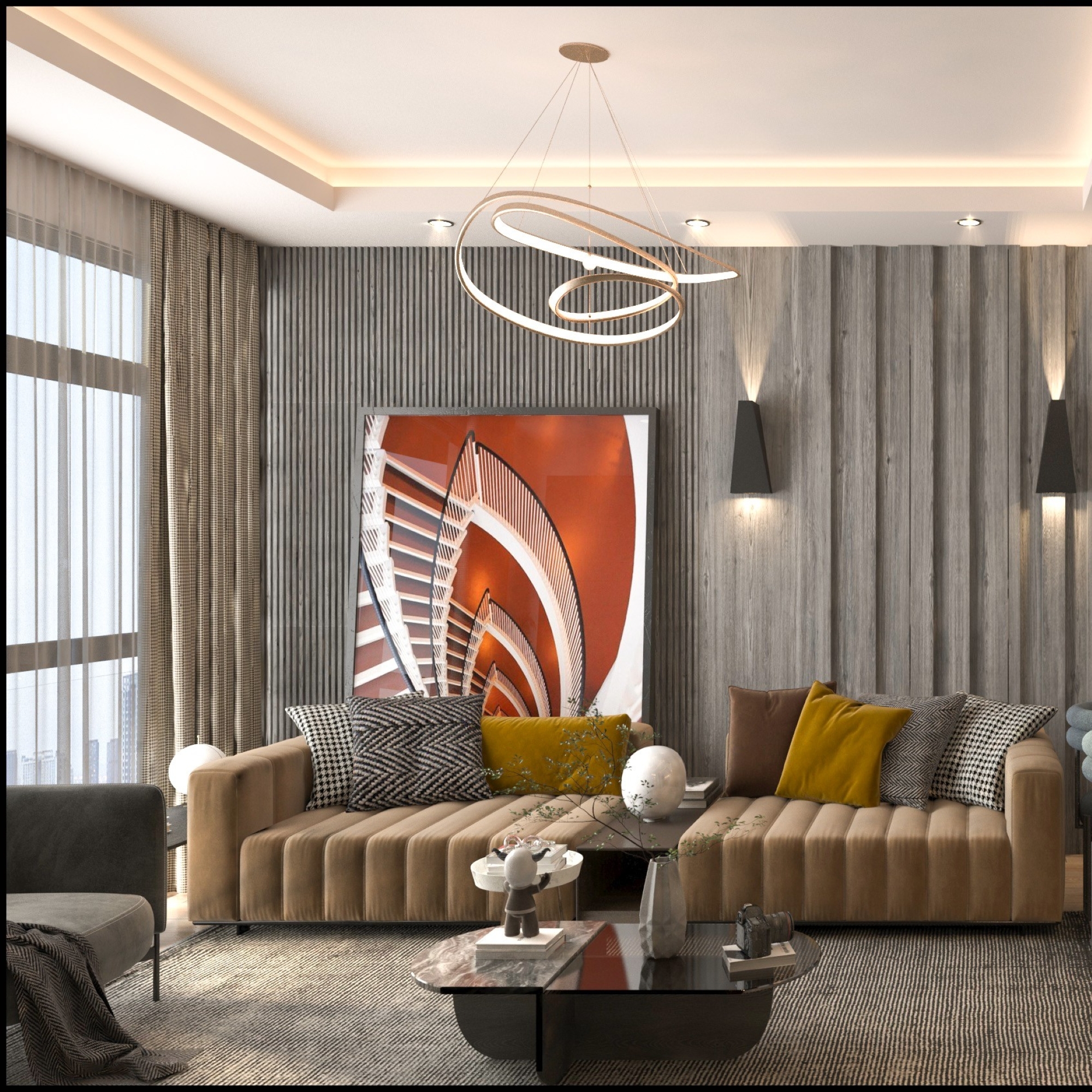 Luxuriöses 1+1 Apartment mit Meerblick und Bergblick, MERSIN