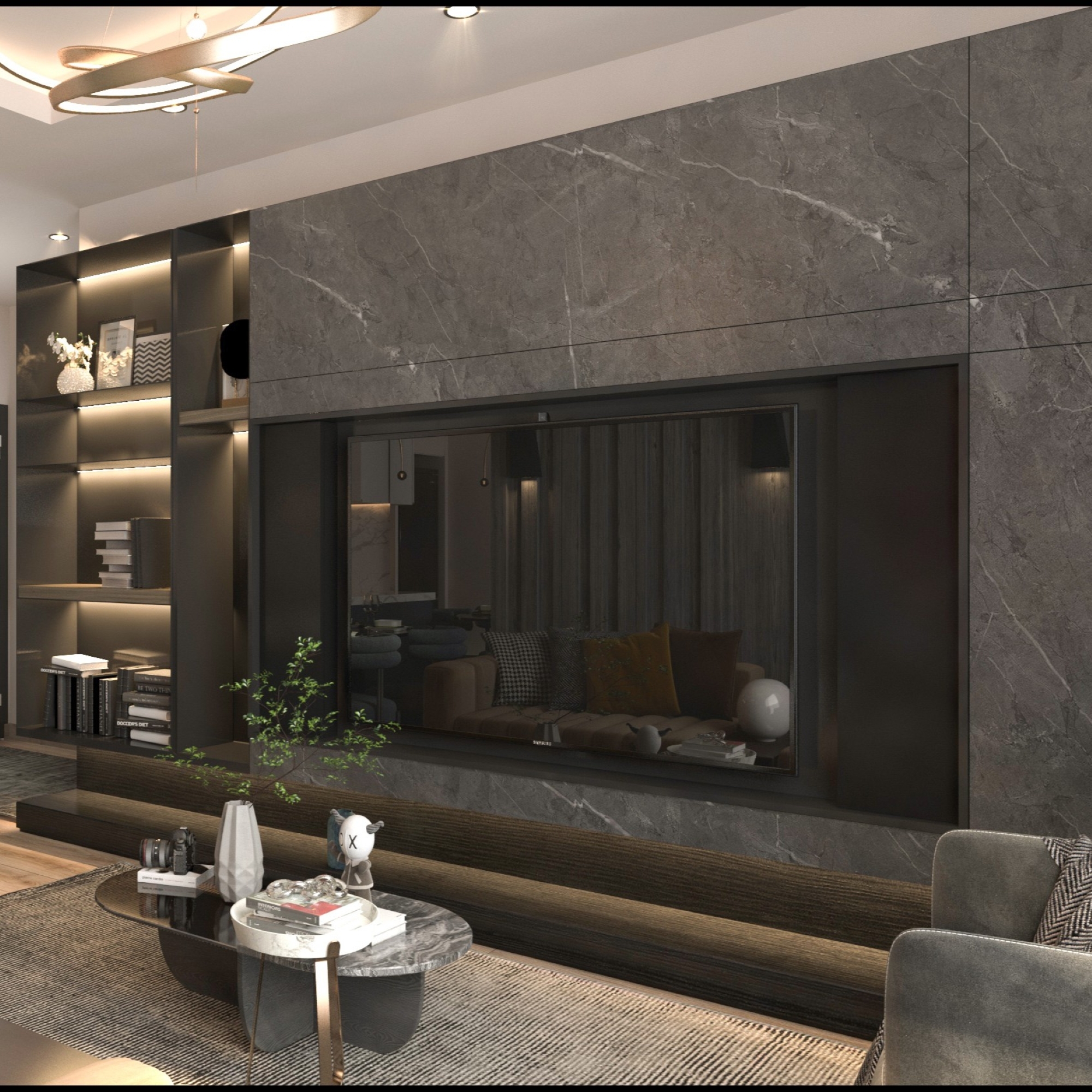 Luxuriöses 1+1 Apartment mit Meerblick und Bergblick, MERSIN