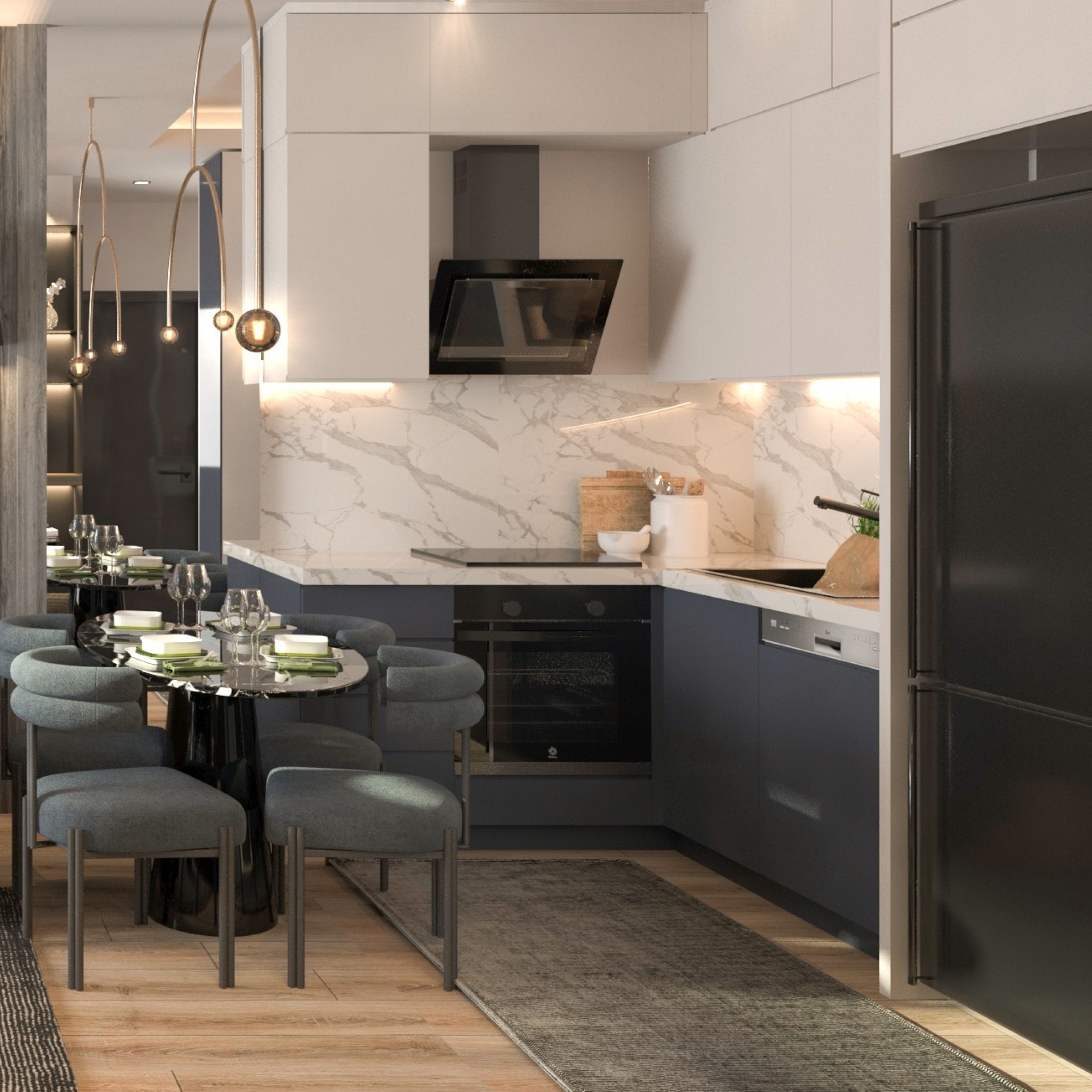 Luxuriöses 1+1 Apartment mit Meerblick und Bergblick, MERSIN