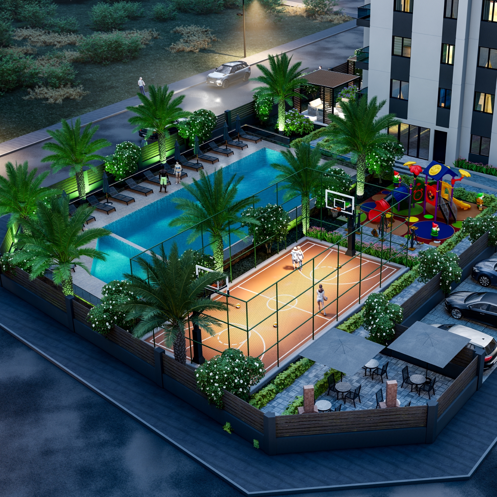 Luxuriöse 1+1 Wohnung mit Meerblick und Bergblick, Mersin-Çeşmeli