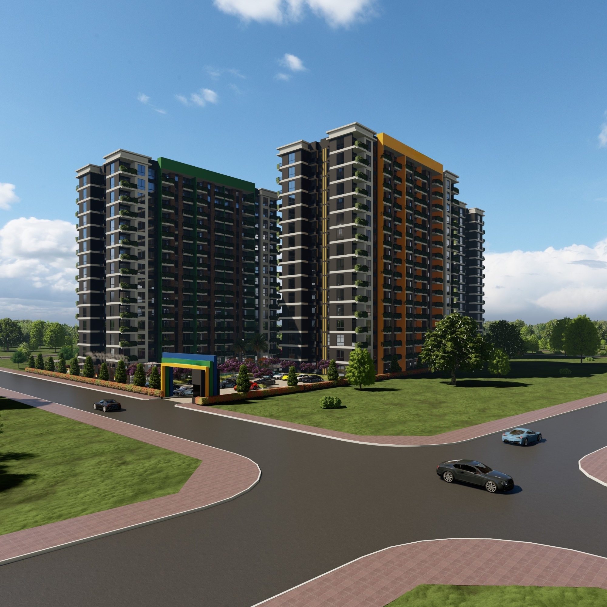 Luxuriöse 2+1 Wohnung mit Meerblick und Bergblick in Çeşmeli, Mersin