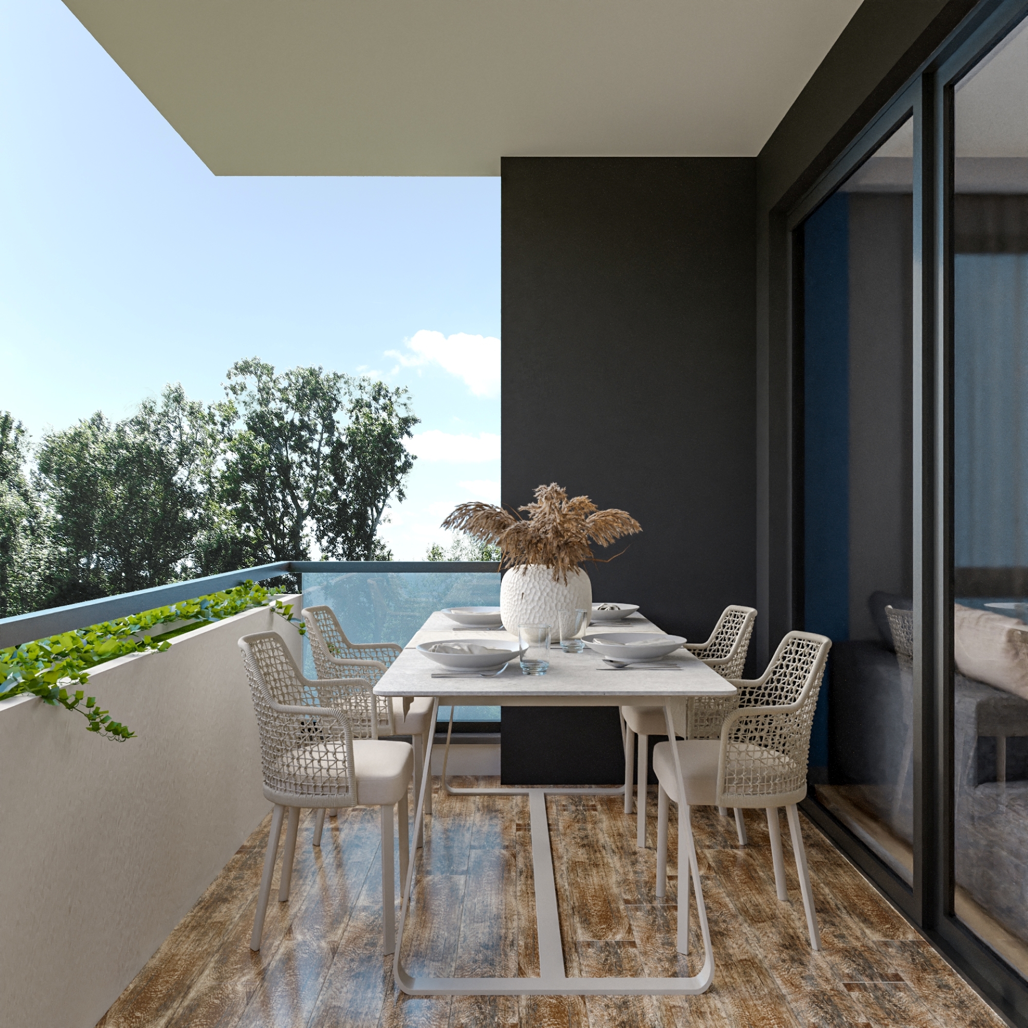 Luxuriöse 2+1 Wohnung mit Meerblick und Bergblick in Çeşmeli, Mersin