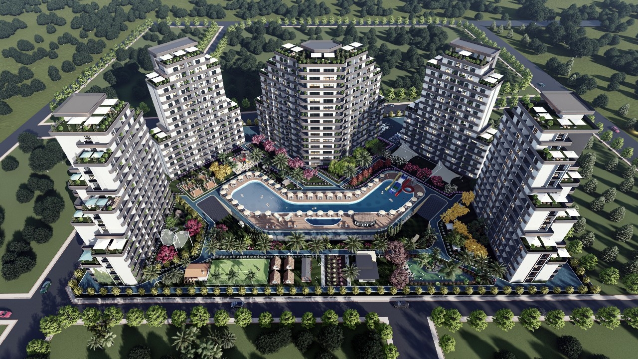 Luxuriöses 1+1 Apartment mit Bergblick, MERSIN - mezitli