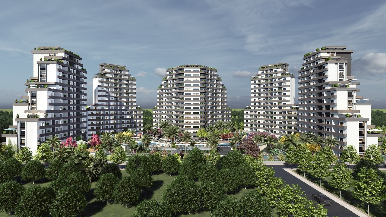 Luxuriöses 1+1 Apartment mit Bergblick, MERSIN - mezitli