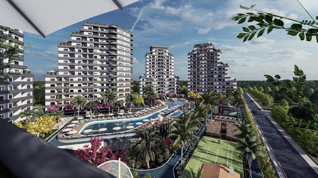 Luxuriöses 1+1 Apartment mit Bergblick, MERSIN - mezitli
