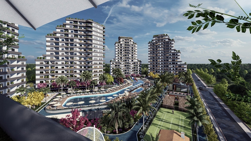 Luxuriöses 1+1 Apartment mit Bergblick, MERSIN - mezitli