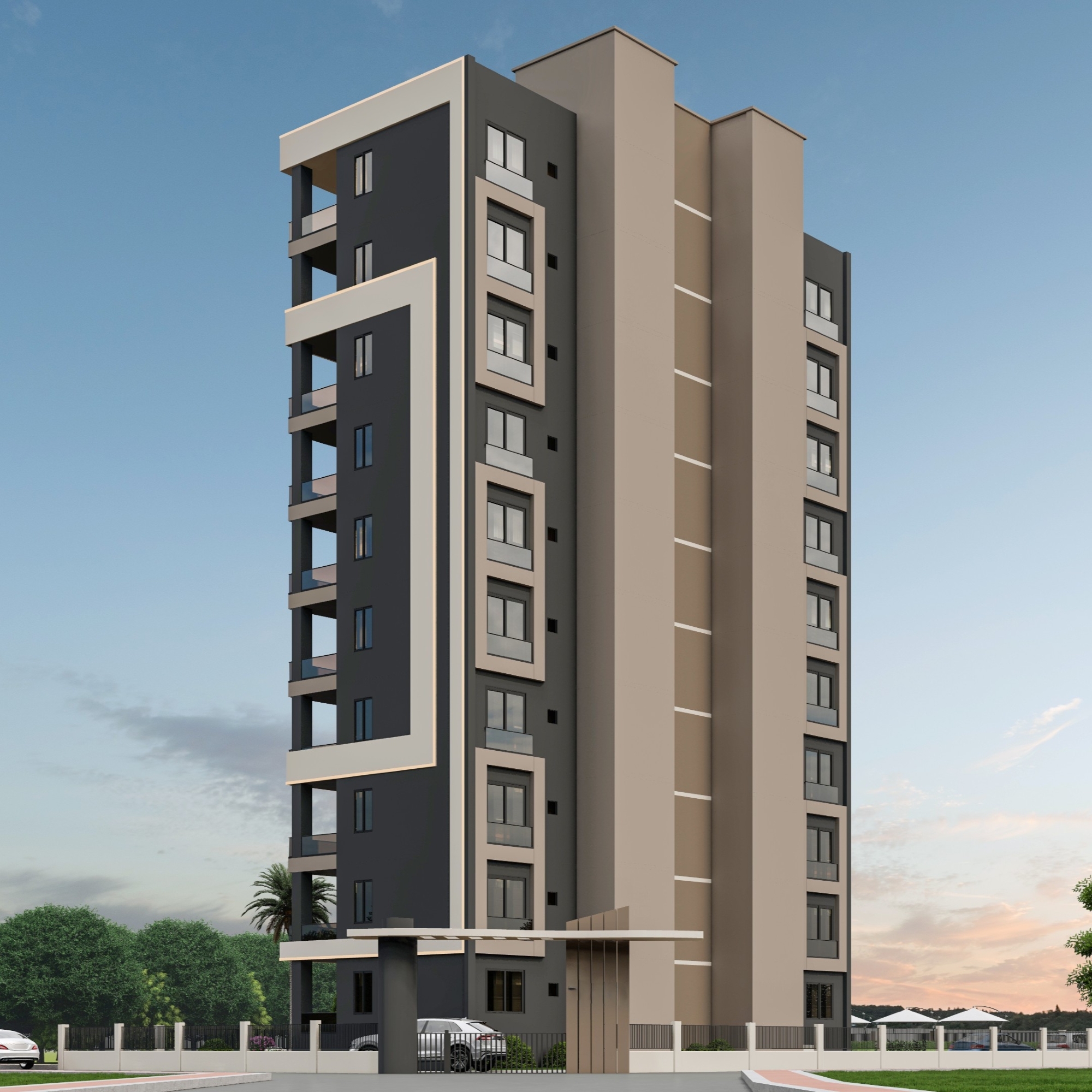 Meerblick 1+1 Wohnung in Tomuk, Mersin