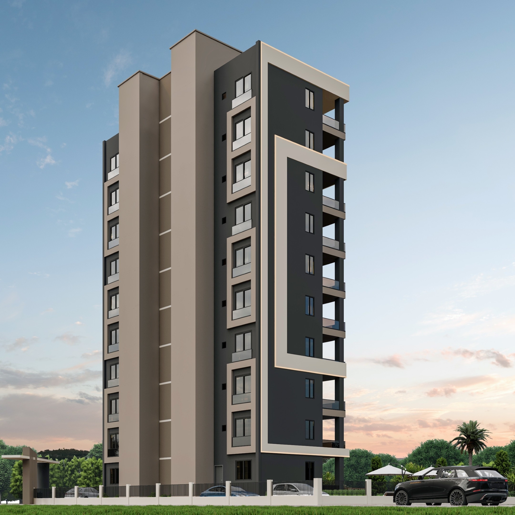 Meerblick 1+1 Wohnung in Tomuk, Mersin