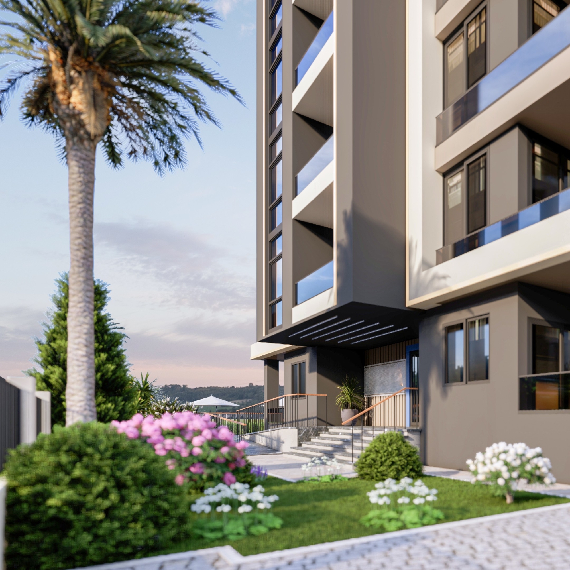 Meerblick 1+1 Wohnung in Tomuk, Mersin