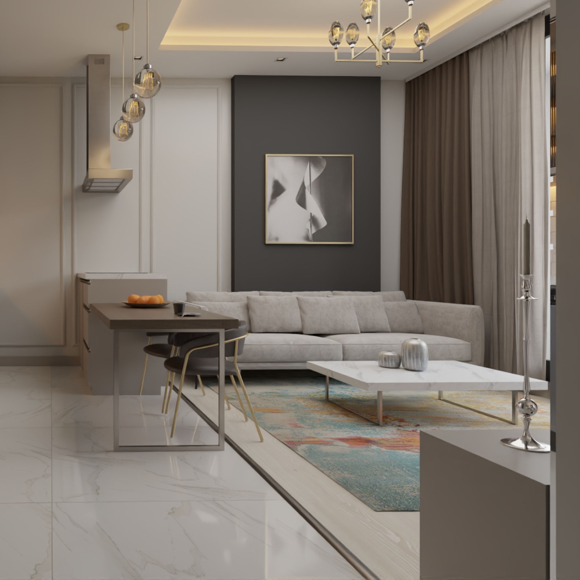 Meerblick 1+1 Wohnung in Tomuk, Mersin