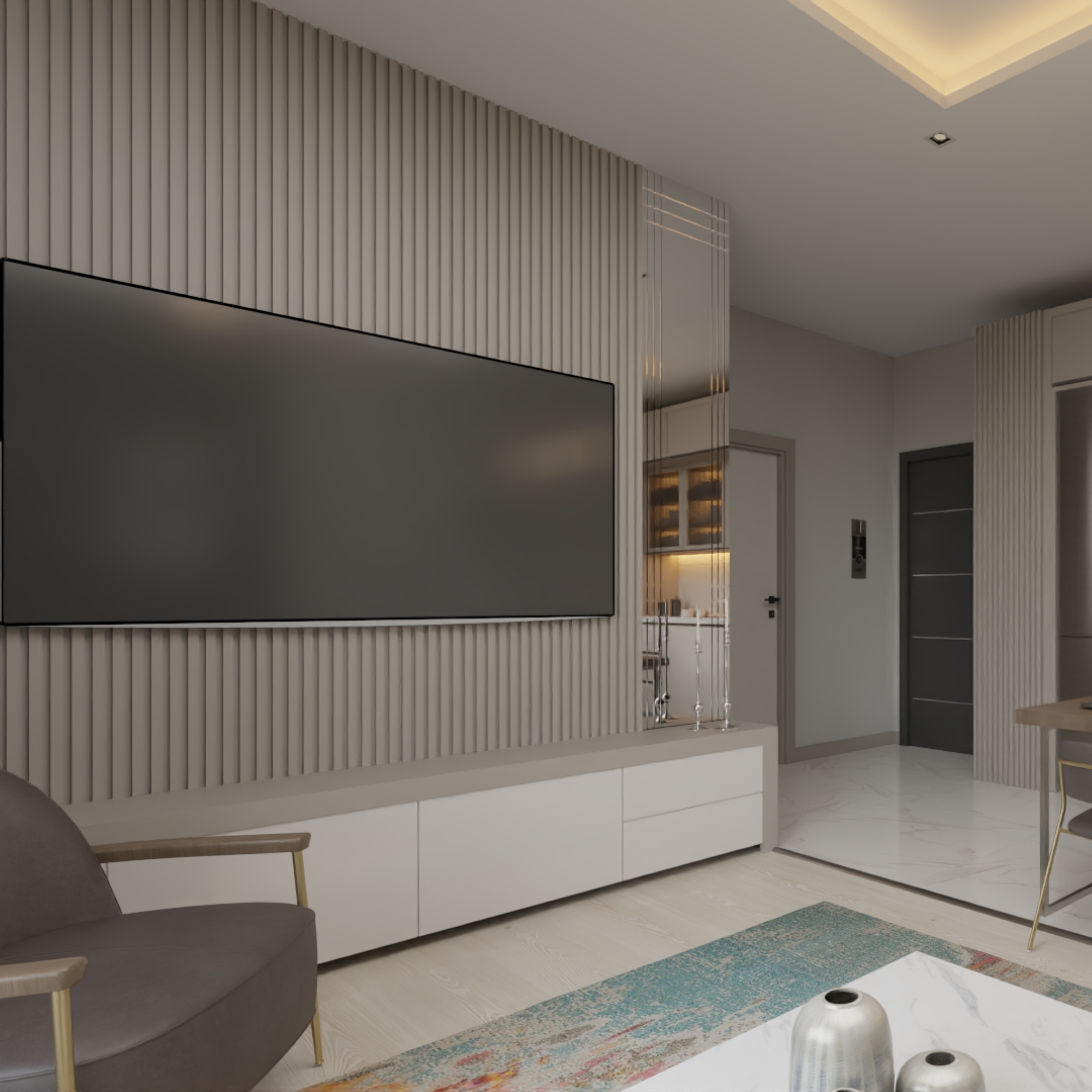 Meerblick 1+1 Wohnung in Tomuk, Mersin