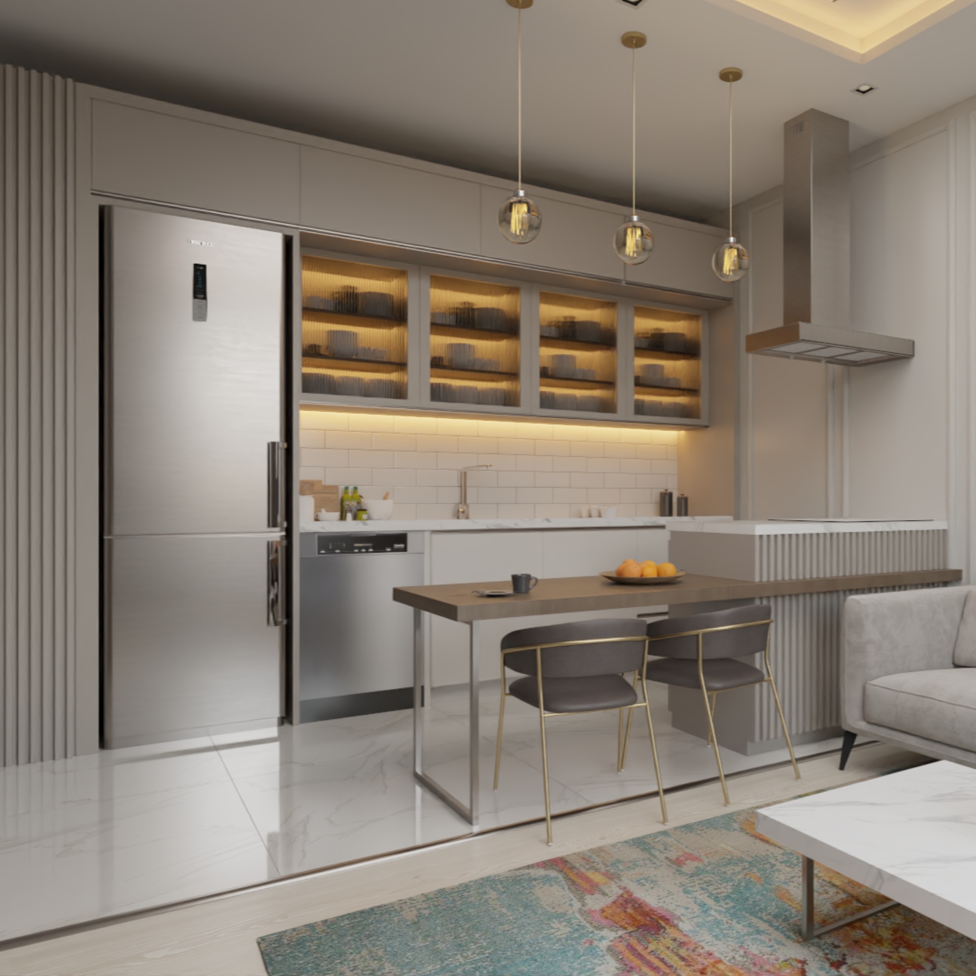 Meerblick 1+1 Wohnung in Tomuk, Mersin