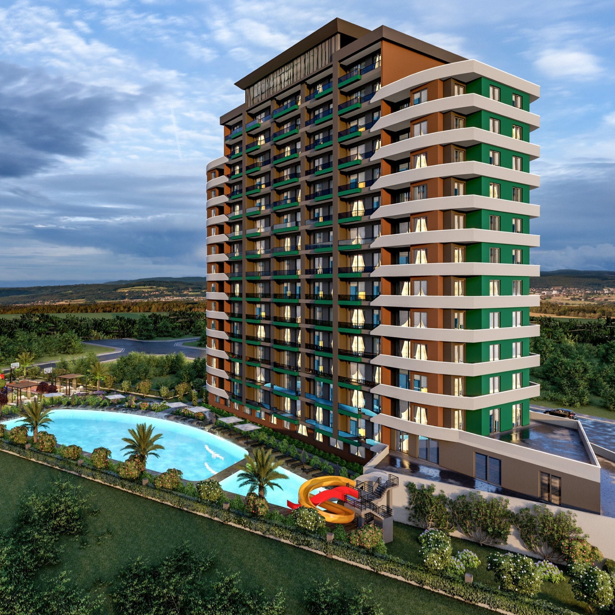 Luxury 1+1 Apartment with Sea and Castle Views in Mersin-Tece
