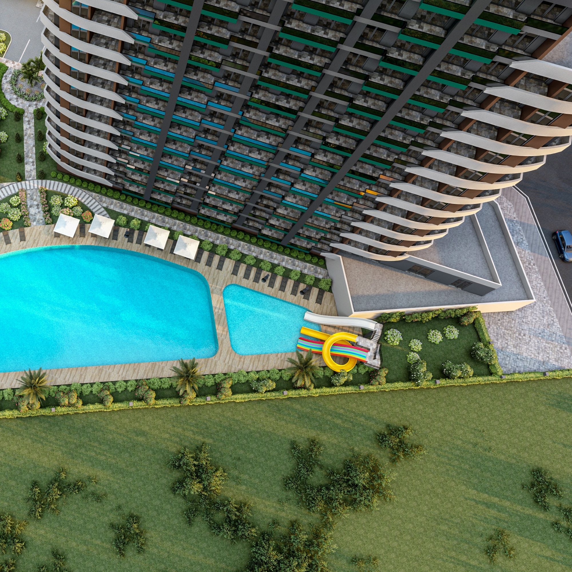 Luxury 1+1 Apartment with Sea and Castle Views in Mersin-Tece