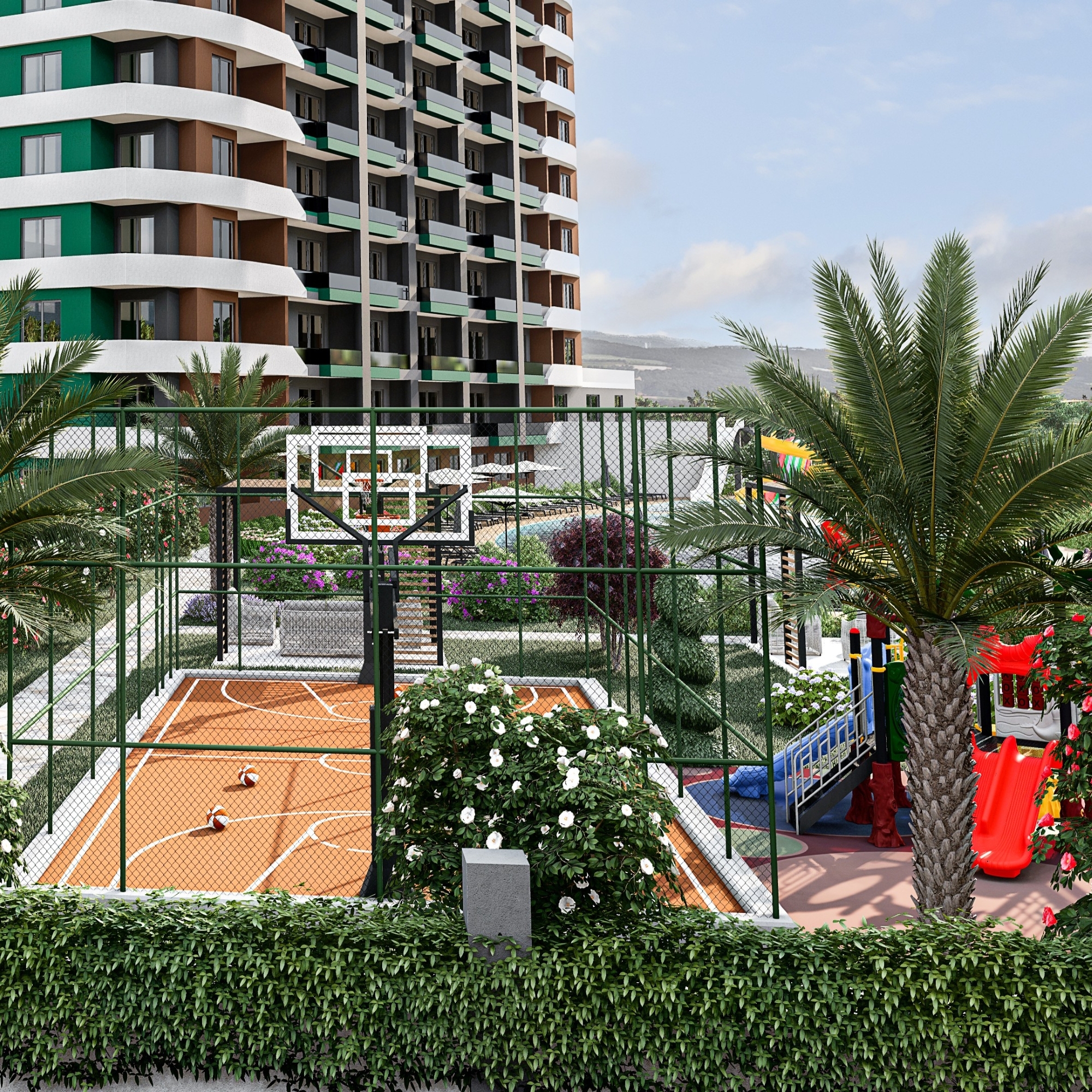 Luxury 1+1 Apartment with Sea and Castle Views in Mersin-Tece
