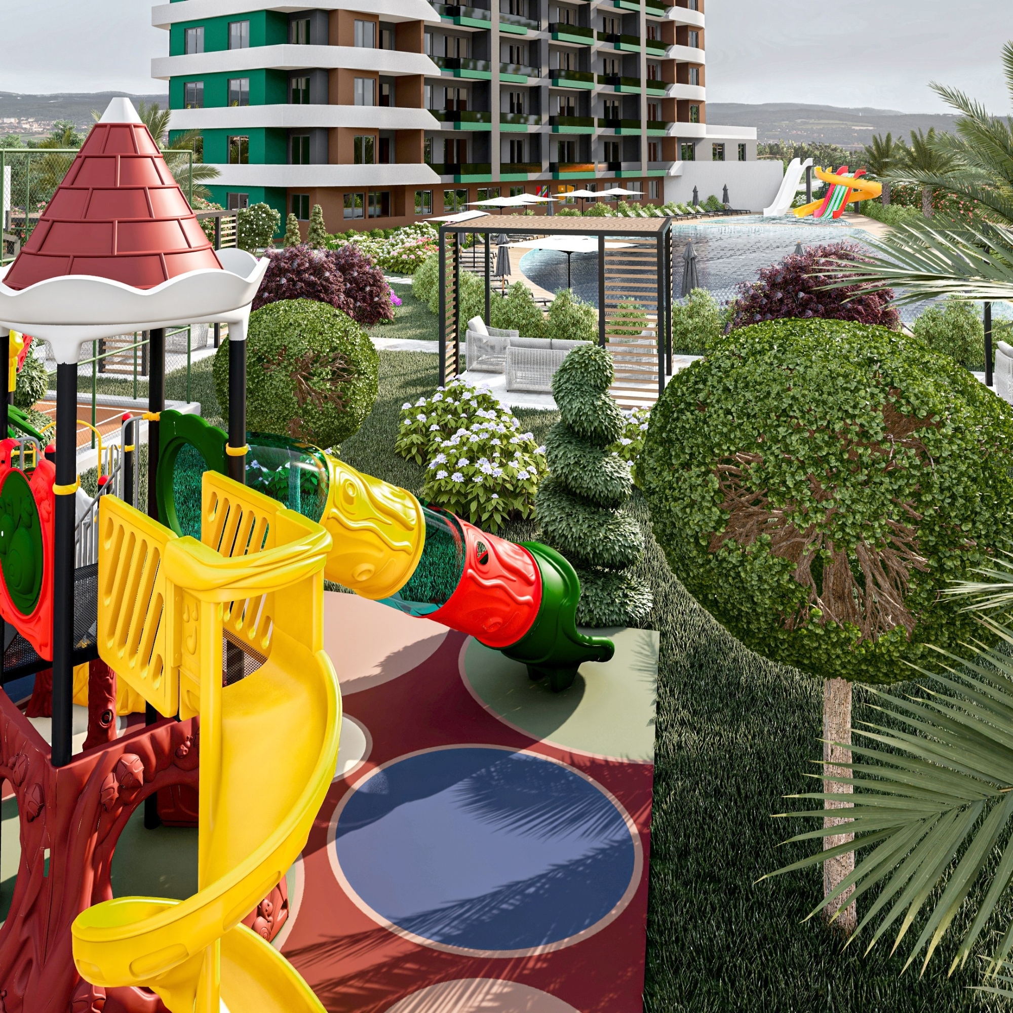Luxury 1+1 Apartment with Sea and Castle Views in Mersin-Tece