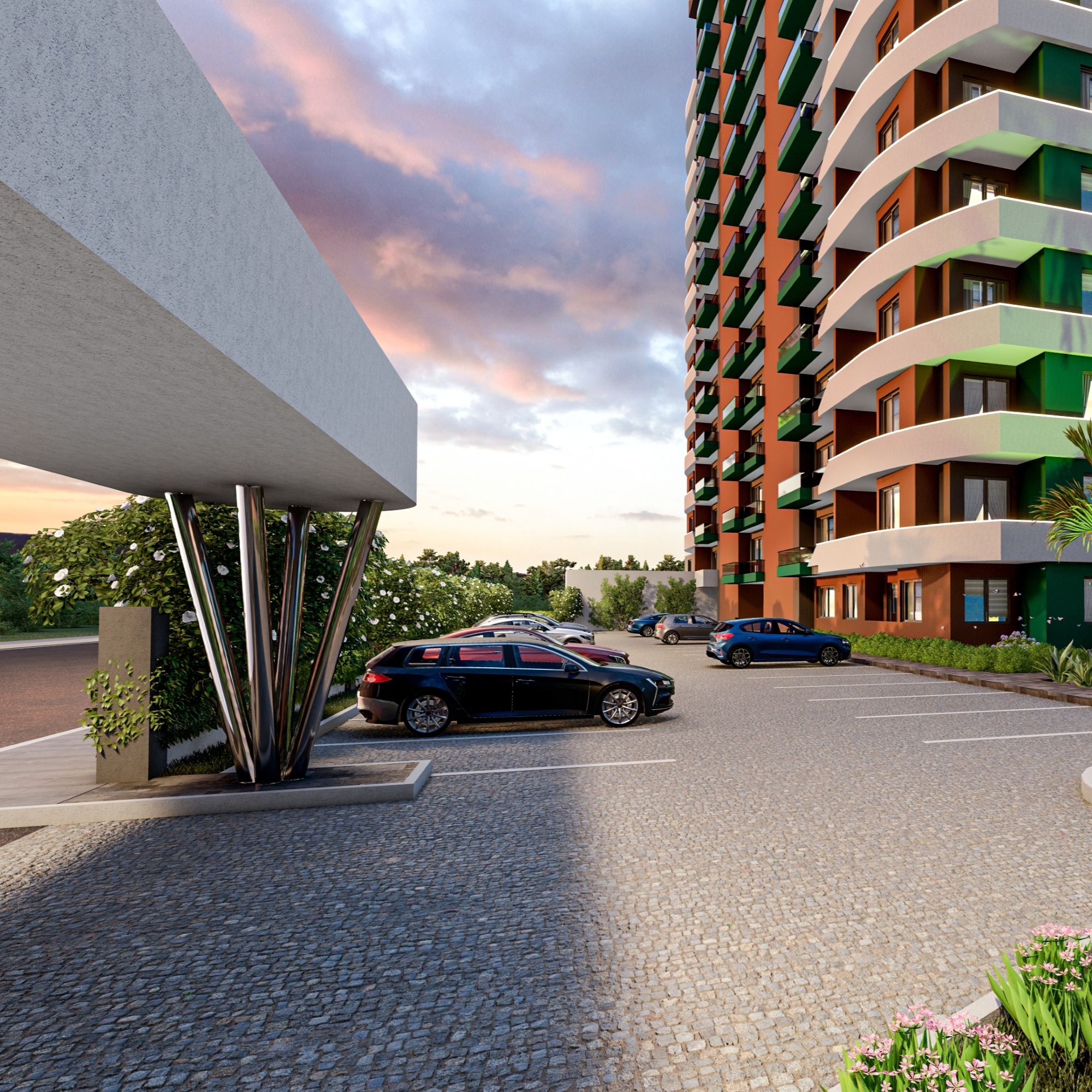 Luxury 1+1 Apartment with Sea and Castle Views in Mersin-Tece