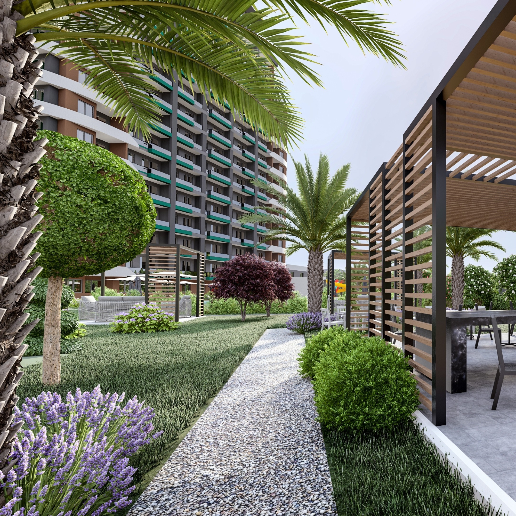 Luxury 1+1 Apartment with Sea and Castle Views in Mersin-Tece