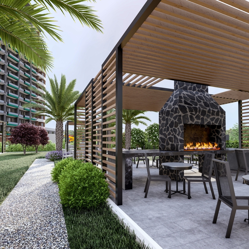 Luxury 1+1 Apartment with Sea and Castle Views in Mersin-Tece