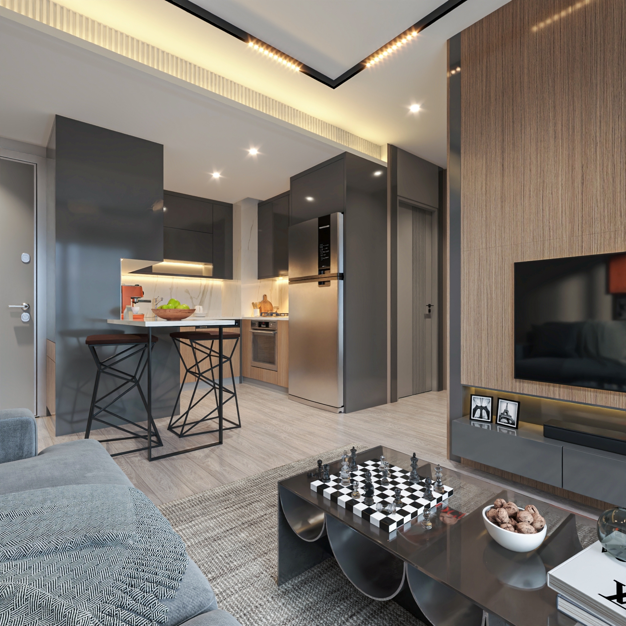 Luxury 1+1 Apartment with Sea and Castle Views in Mersin-Tece