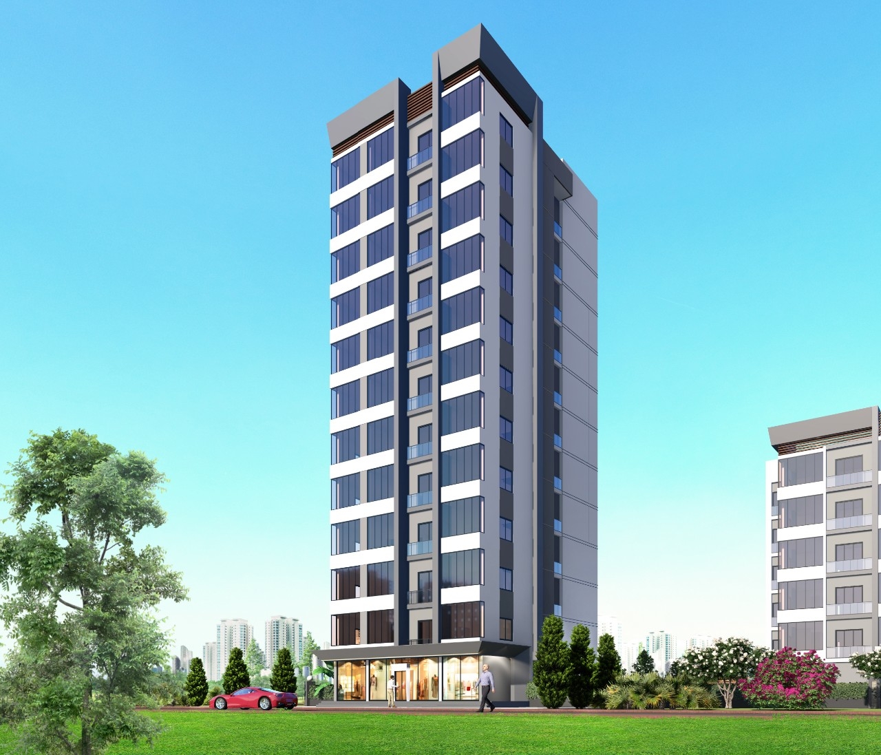 Attractive one-room apartments in the Tece quarter, Mersin