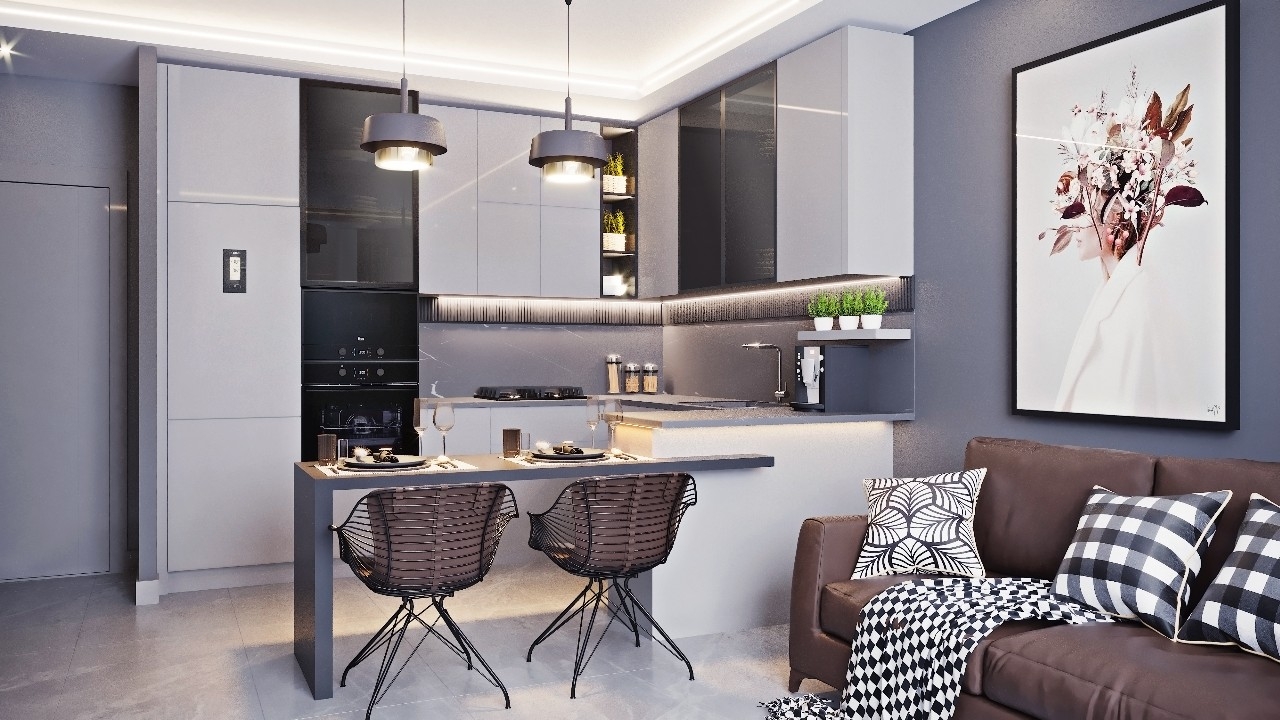 Attractive one-room apartments in the Tece quarter, Mersin