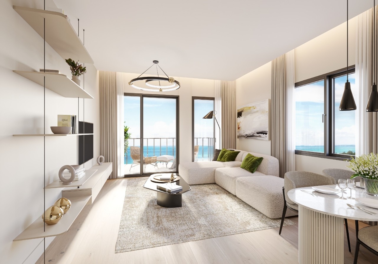 Luxury 1+1 Apartment with Sea, Castle, and Mountain Views in Mersin - Ayaş