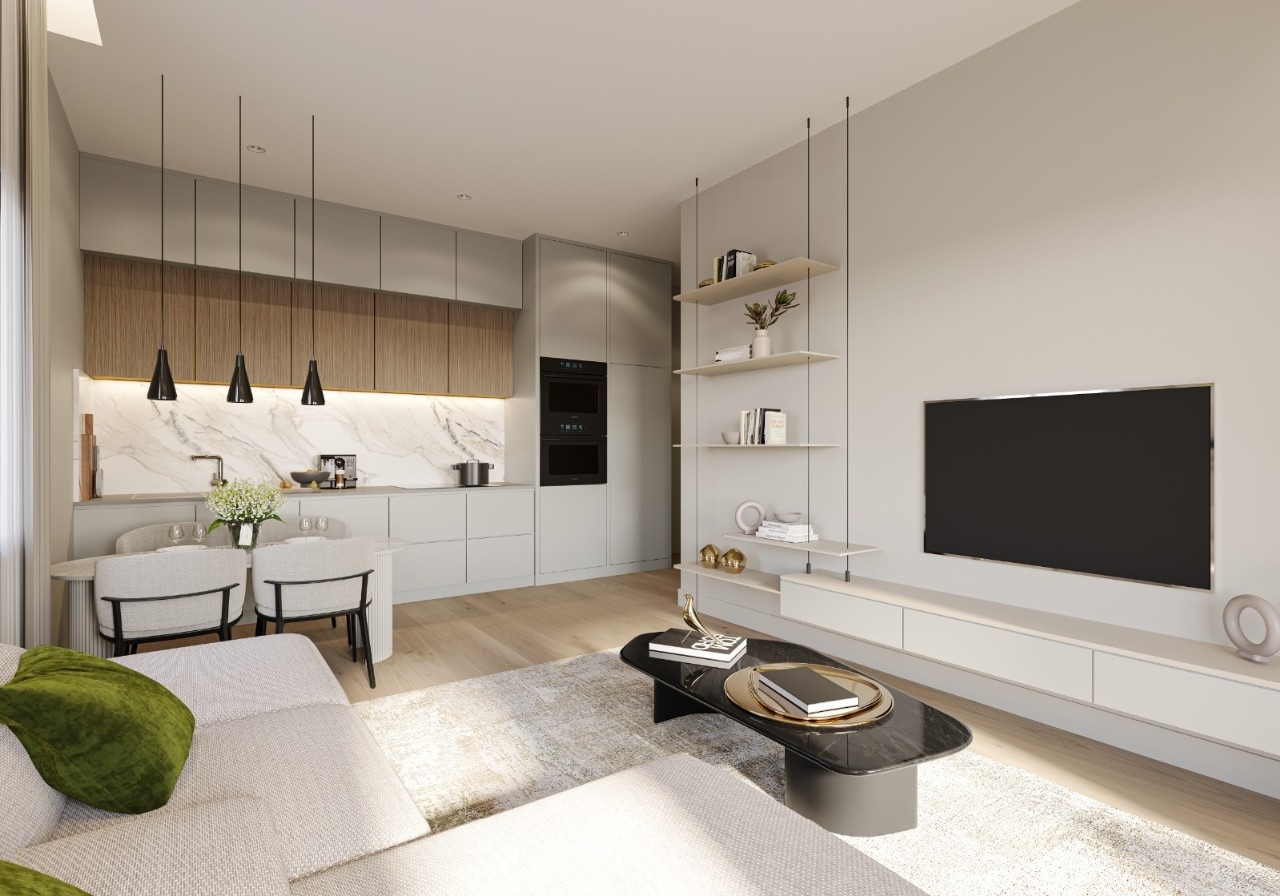 Luxury 1+1 Apartment with Sea, Castle, and Mountain Views in Mersin - Ayaş