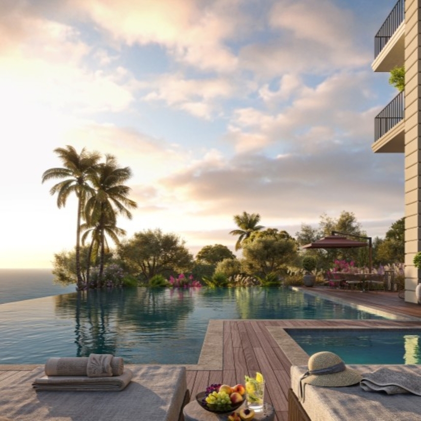 Luxury 1+1 Apartment with Sea, Castle, and Mountain Views in Mersin - Ayaş