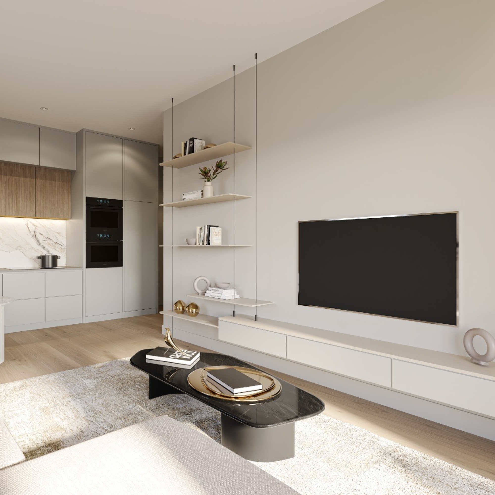 Luxury 1+1 Apartment with Sea, Castle, and Mountain Views in Mersin - Ayaş