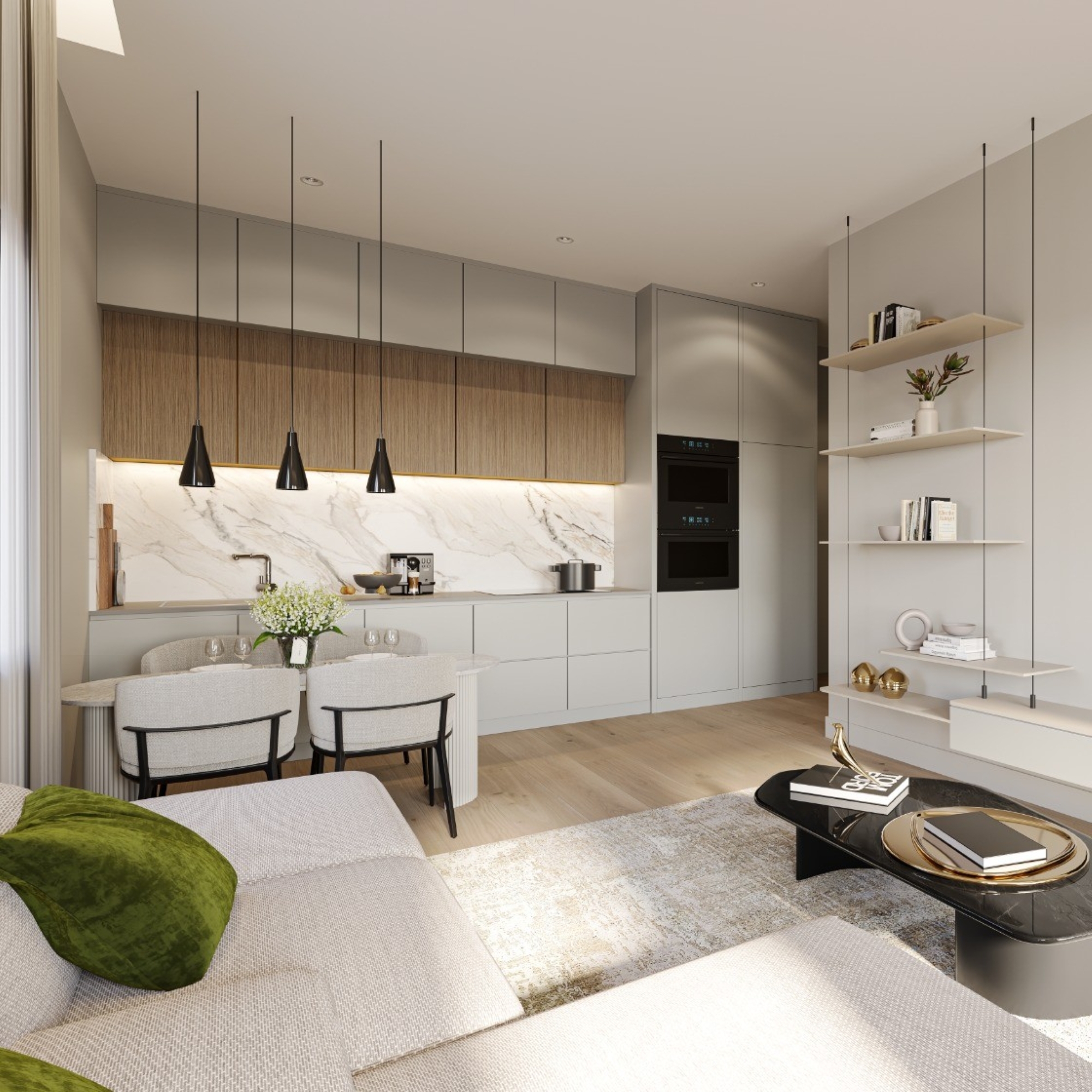 Luxury 1+1 Apartment with Sea, Castle, and Mountain Views in Mersin - Ayaş