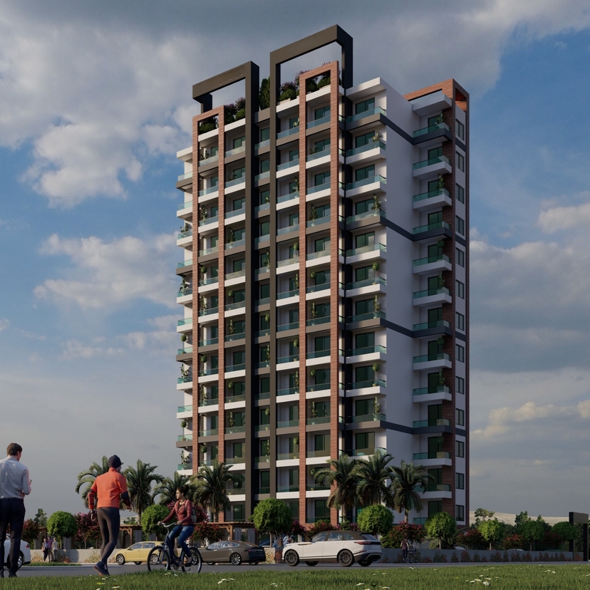 Luxuriöses Studio-Apartment mit Meerblick und Burgblick, Mersin-Tece