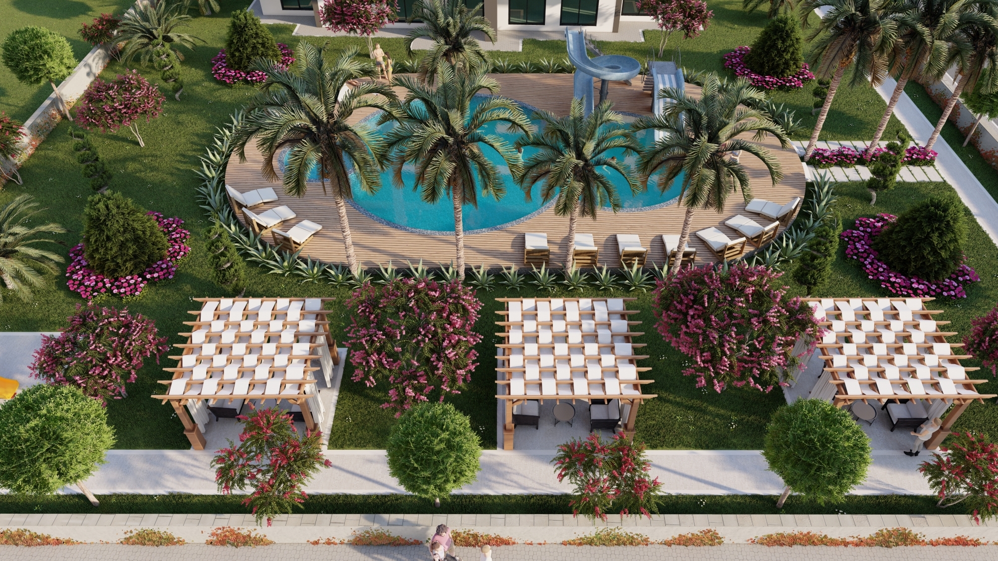 Luxuriöses Studio-Apartment mit Meerblick und Burgblick, Mersin-Tece