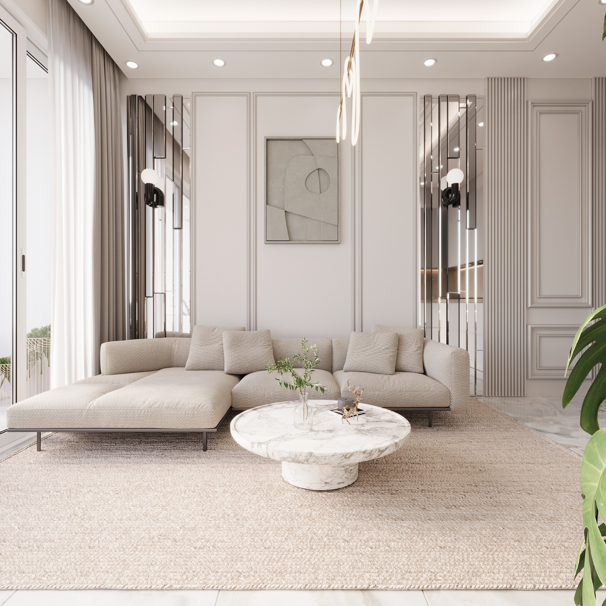 Luxuriöses Studio-Apartment mit Meerblick und Burgblick, Mersin-Tece