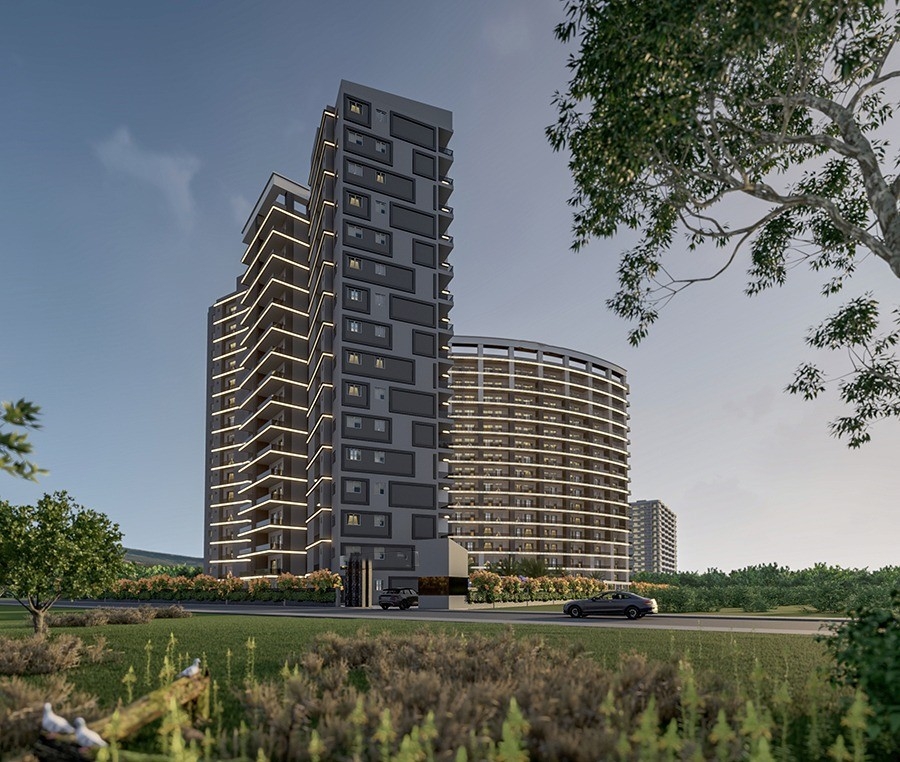 Atemberaubendes 1+1 Apartment mit Meerblick, Burg- und Bergblick in Tömük
