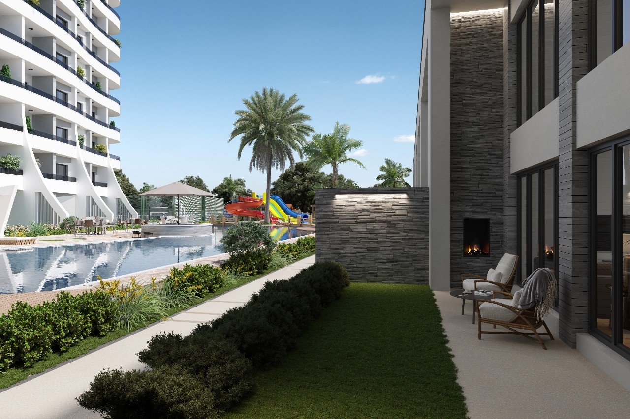 A 1+1 apartment for sale in Mersin, 350 m from the sea