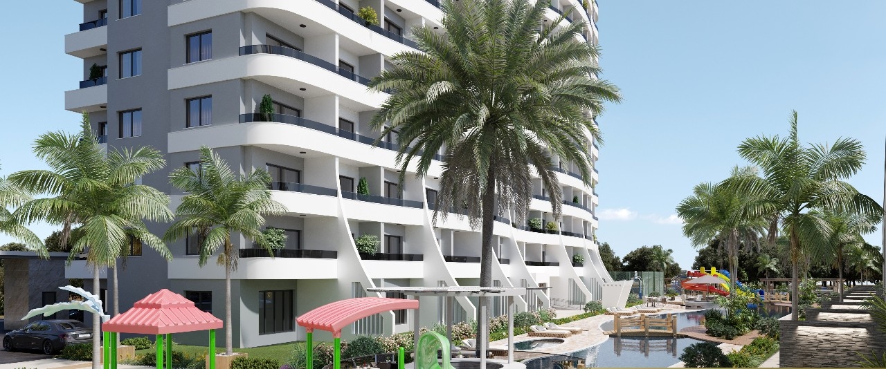 A 1+1 apartment for sale in Mersin, 350 m from the sea