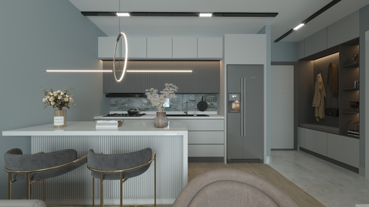 A 1+1 apartment for sale in Mersin, 350 m from the sea