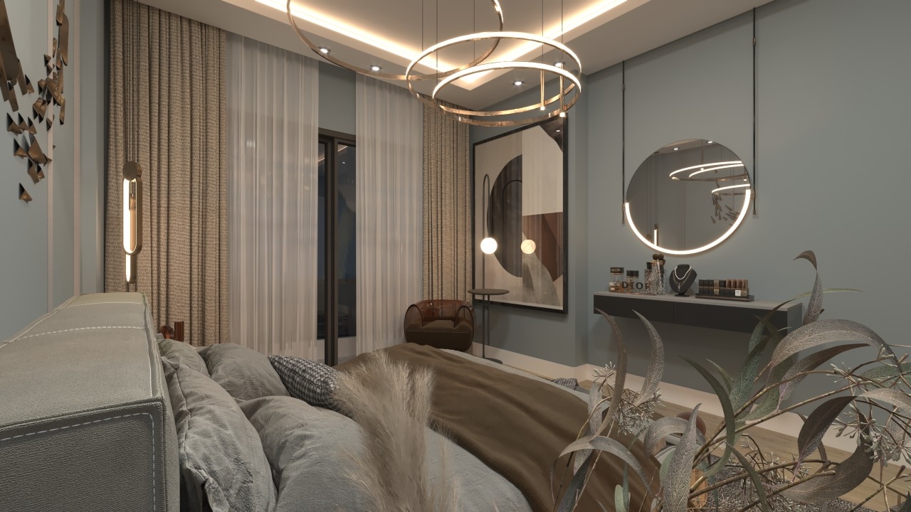 A 1+1 apartment for sale in Mersin, 350 m from the sea
