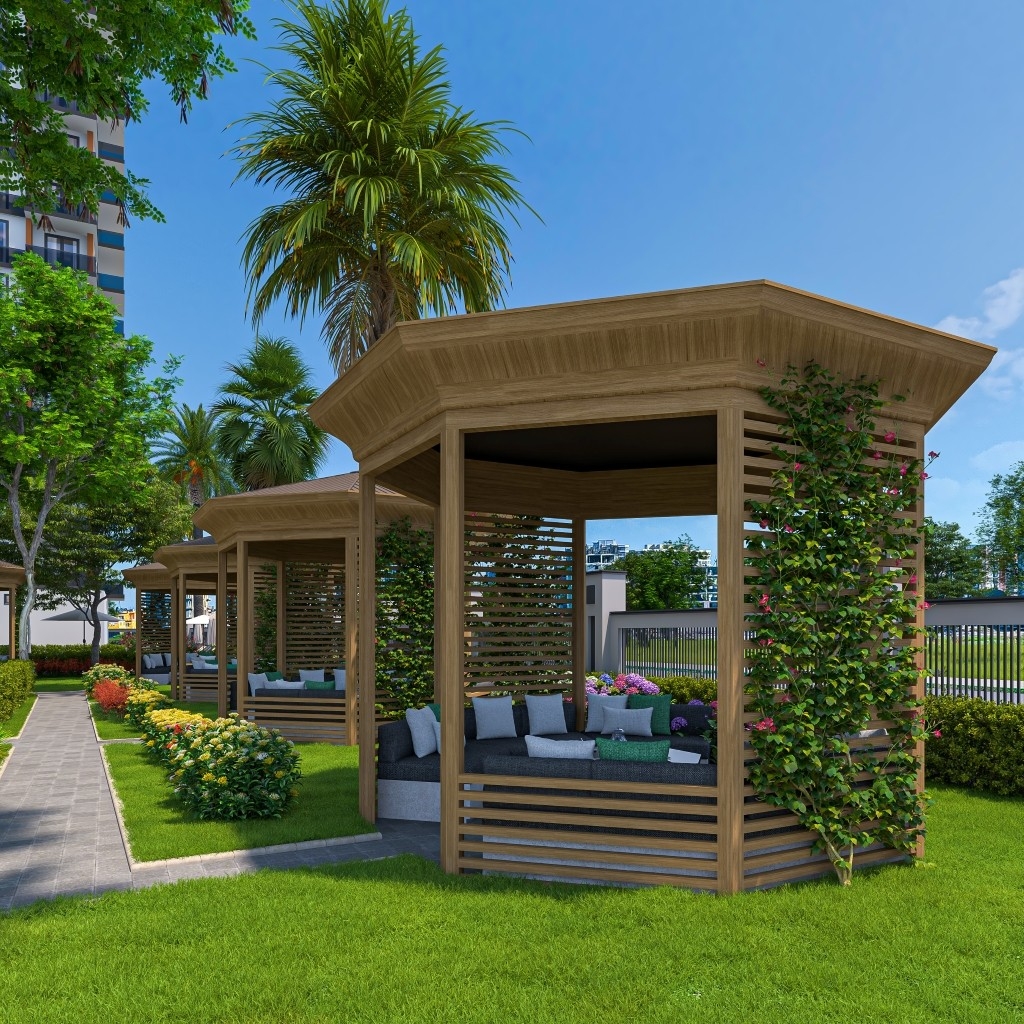 Luxuriöses 1+1 Apartment mit Meerblick und Bergblick, Arpaçbahşiş