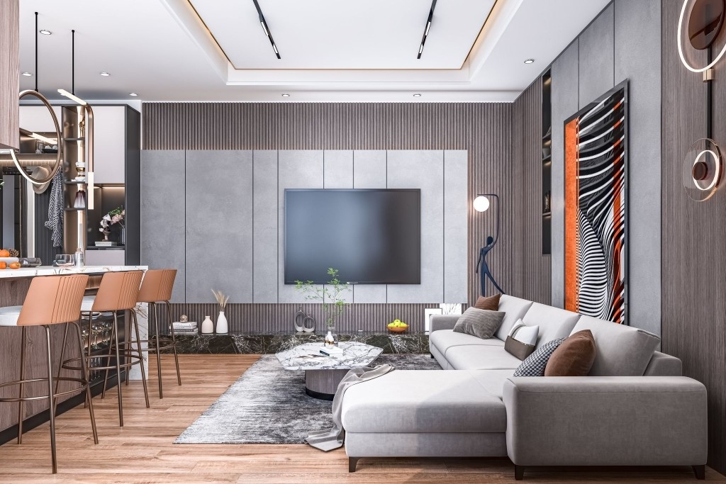 Luxuriöses 1+1 Apartment mit Meerblick und Bergblick, Arpaçbahşiş