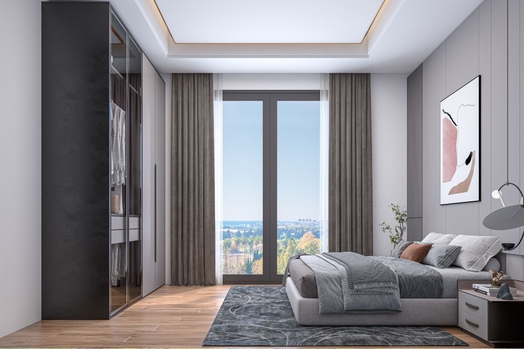 Luxuriöses 1+1 Apartment mit Meerblick und Bergblick, Arpaçbahşiş