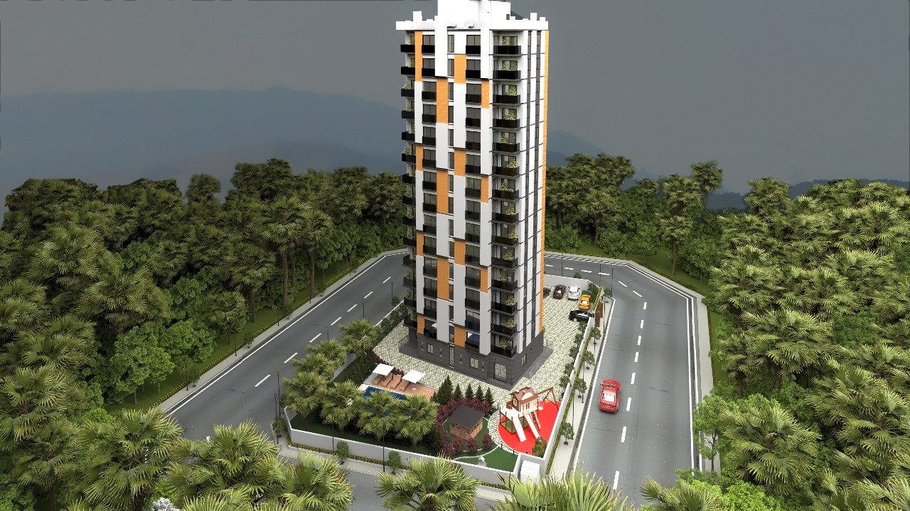 Luxuriöse 2+1 Wohnung mit Meerblick und Bergblick, Mersin-Mezitli